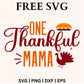 One Thankful Mama SVG Free and PNG Cut File for Cricut