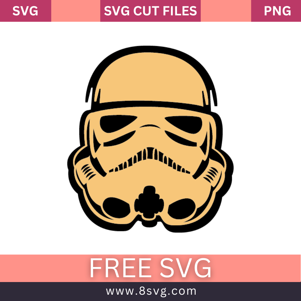 Stormtrooper Helmet Star Wars SVG Free Download- 8SVG