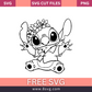 Stitch With Flowers on Head Svg Free Cut File For Cricut- 8SVG