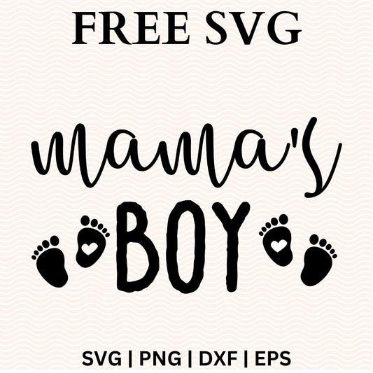 Mama's Boy Baby Onesie SVG Free & PNG Free file for Cricut
