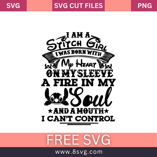 I Am A Stitch Girl Svg Free Cut File For Cricut- 8SVG