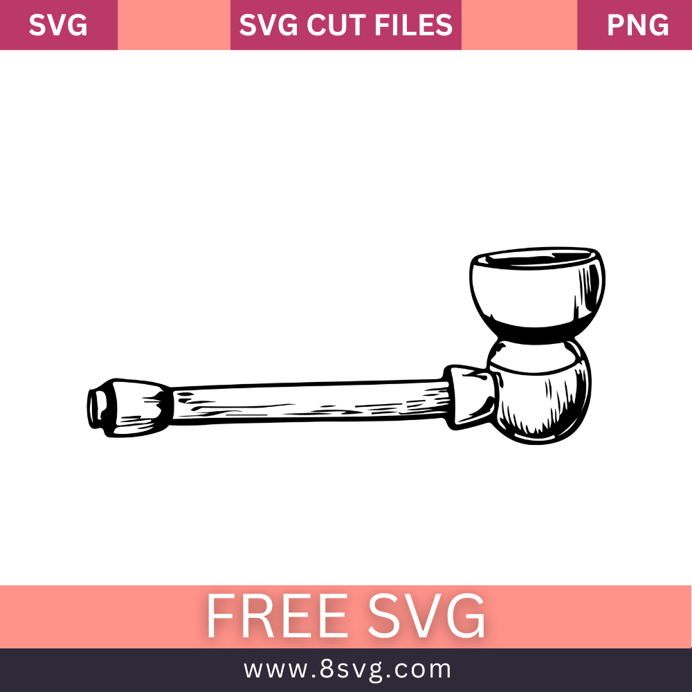 Tobacco Pipe Svg Free Cut File For Cricut- 8SVG