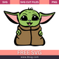 Star Wars Baby Yoda SVG Free Cut File Download for T-Shirt- 8SVG