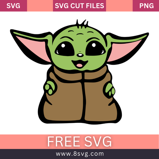 Star Wars Baby Yoda SVG Free Cut File Download for T-Shirt- 8SVG