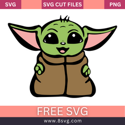 Star Wars Baby Yoda SVG Free Cut File Download for T-Shirt – 8SVG