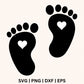 Baby feet footprint SVG File for Cricut or Silhouette