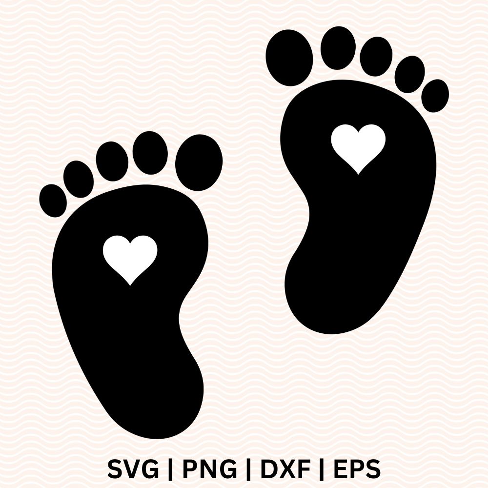 Baby feet footprint SVG File for Cricut or Silhouette-8SVG