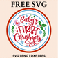 Baby's First Christmas Round Sign SVG Free PNG File For Cricut-8SVG