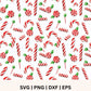 Candy Cane Pattern SVG - Free file for Cricut & Silhouette