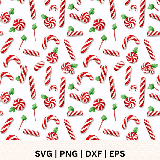 Candy Cane Pattern SVG - Free file for Cricut & Silhouette-8SVG