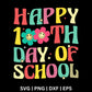 Happy 100th Day of School SVG Free File for Cricut or Silhouette