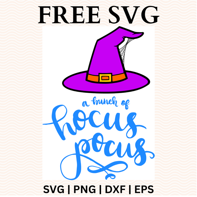 It's a Bunch of Hocus Pocus SVG Free & PNG Craft Cut File – RNOSA LTD ...