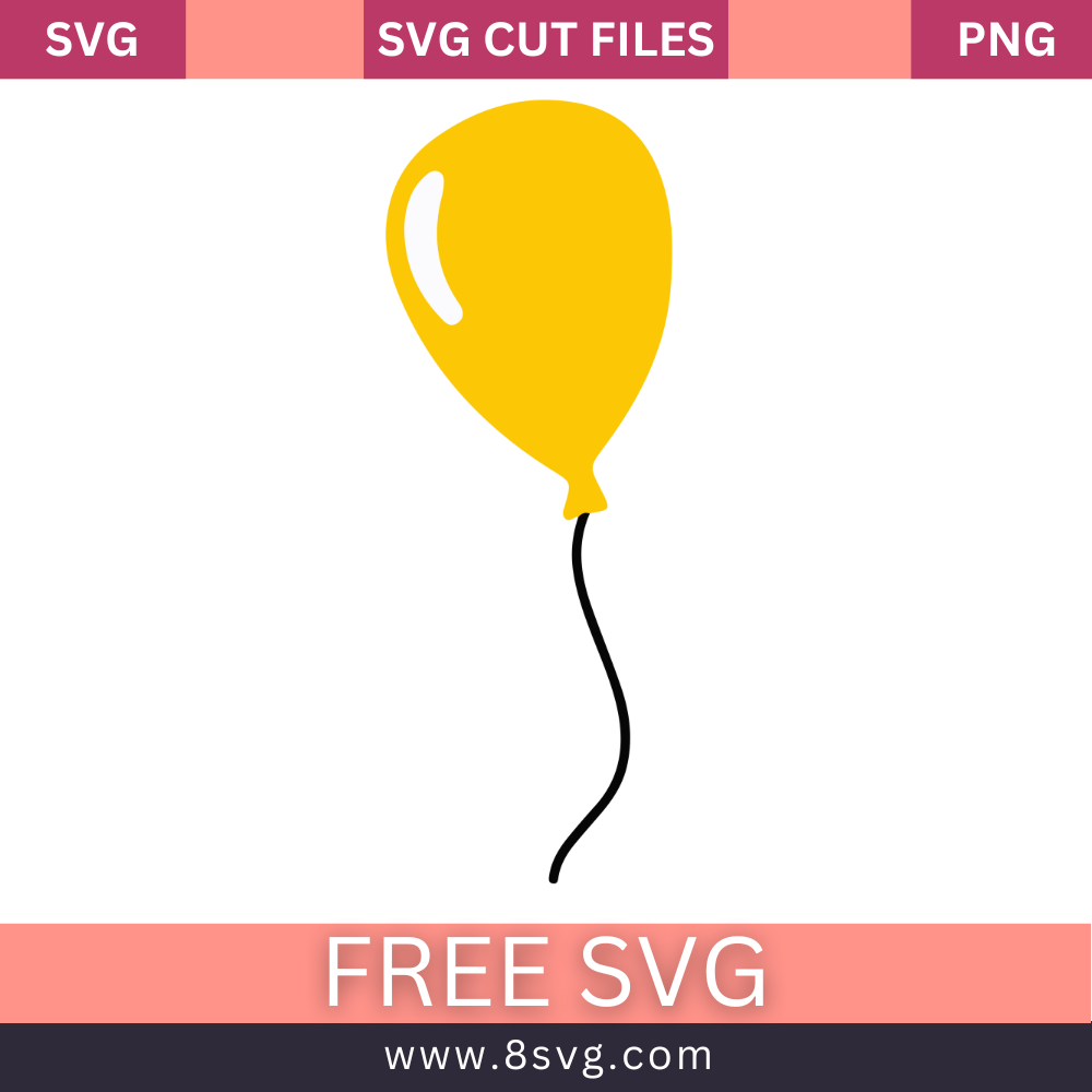 Balloon Baby Shark Svg Free Cut File Download- 8SVG