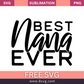 Best Nana Ever Grandma SVG And PNG Free Download- 8SVG