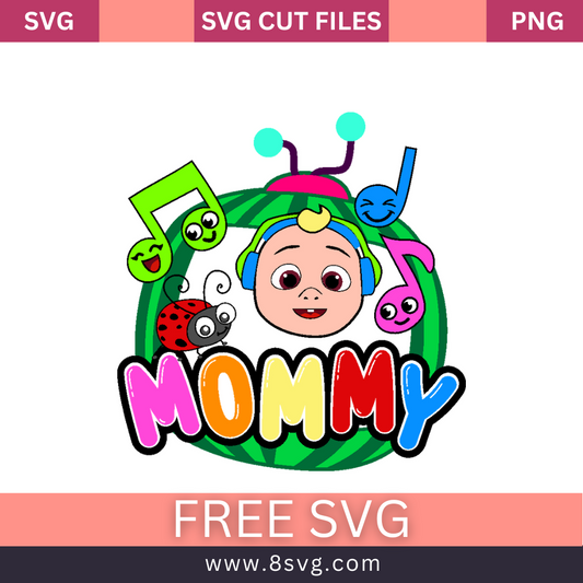 Cocomelon Mommy SVG Free Cut File For Cricut- 8SVG
