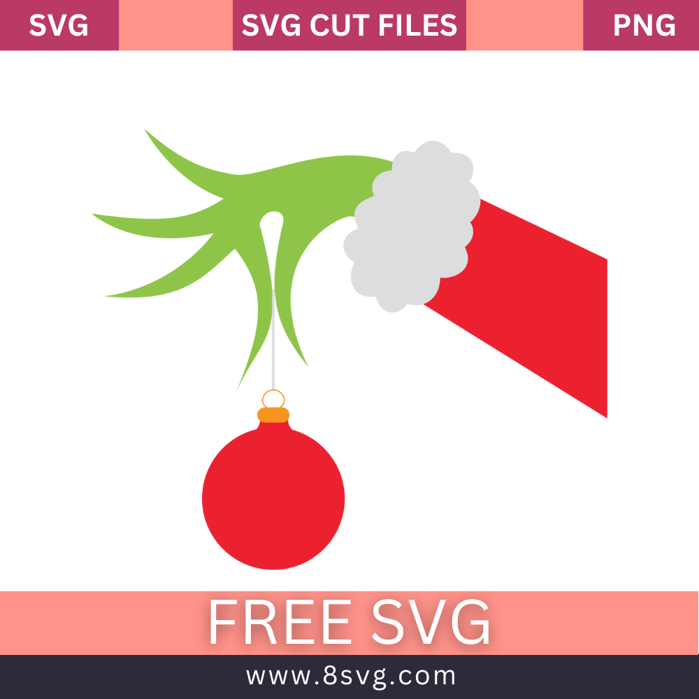 Free Grinch Hand Ornament Svg Cut File For Cricut Rnosa Ltd 8svg