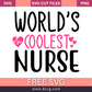 World’s Coolest Nurse SVG Free Cut File for Cricut- 8SVG