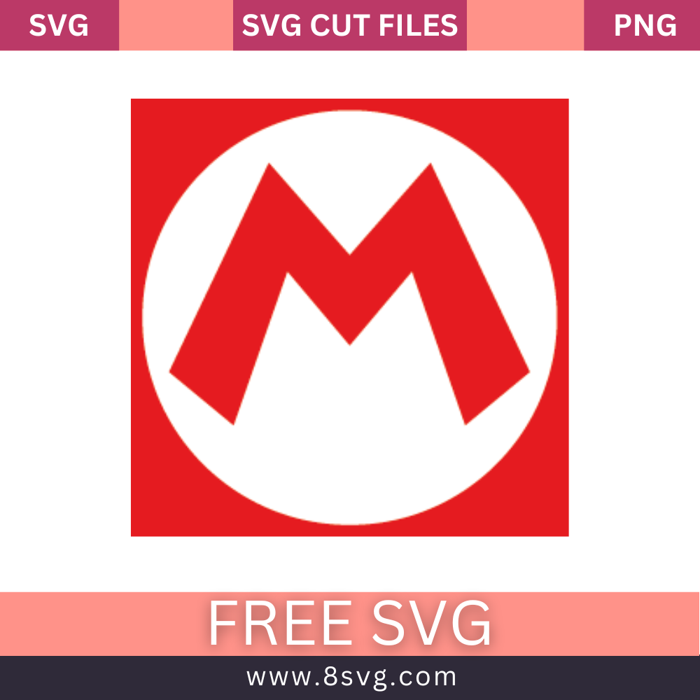 Super Mario Bros Mario Logo SVG Free Cut File – RNOSA LTD | 8SVG