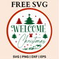 Welcome Christmas Round Sign SVG Free PNG File For Cricut-8SVG