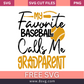 My Favorite Baseball Calls Me Grandparent Svg Free Cut File- 8SVG