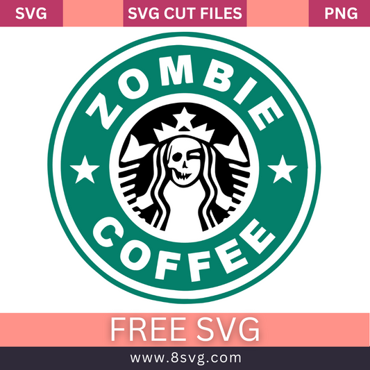 Zombie Coffee Starbucks Logo SVG Free And Png Download- 8SVG