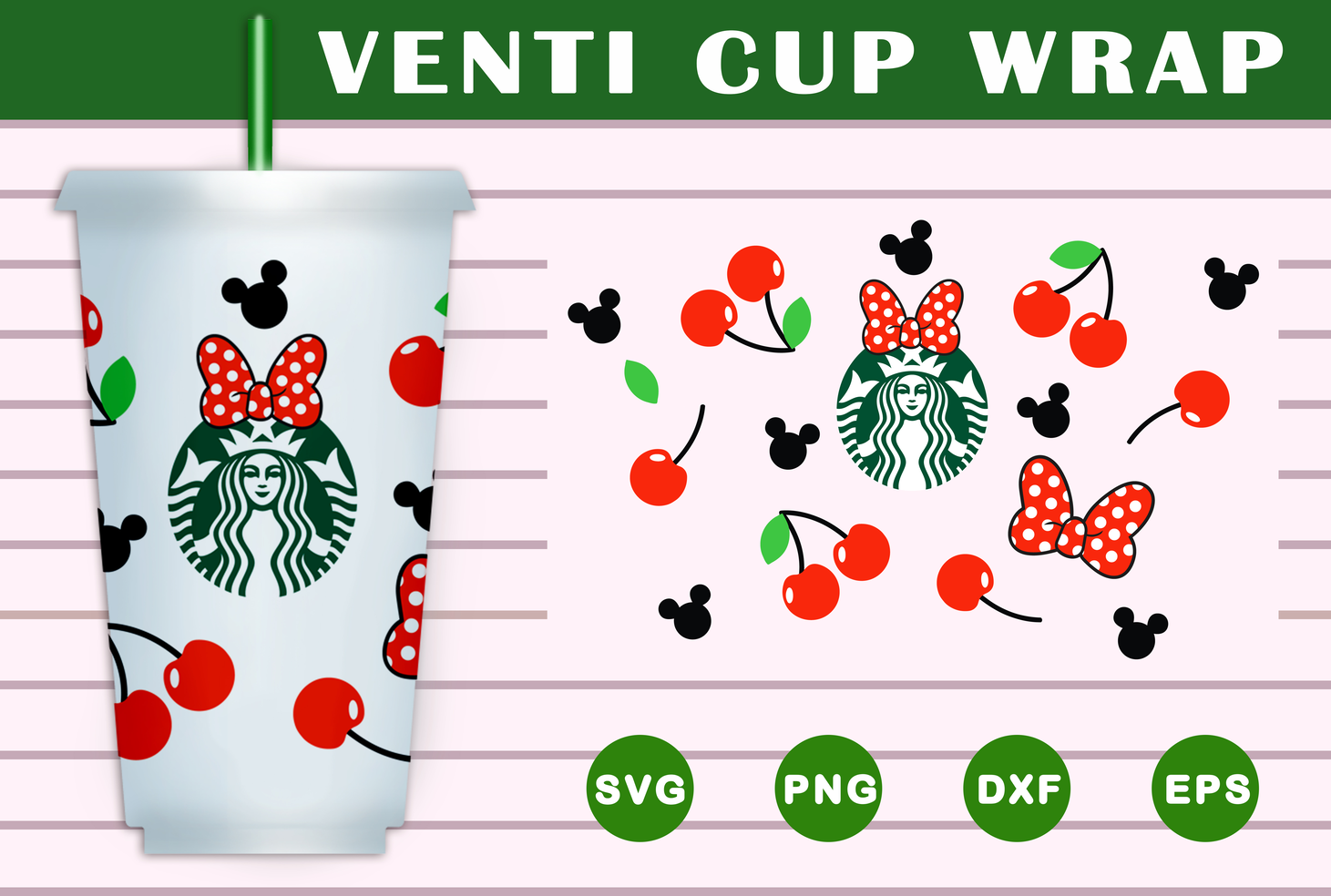 Cherry coffe Wrap Starbucks SVG Free And Png Download- 8SVG
