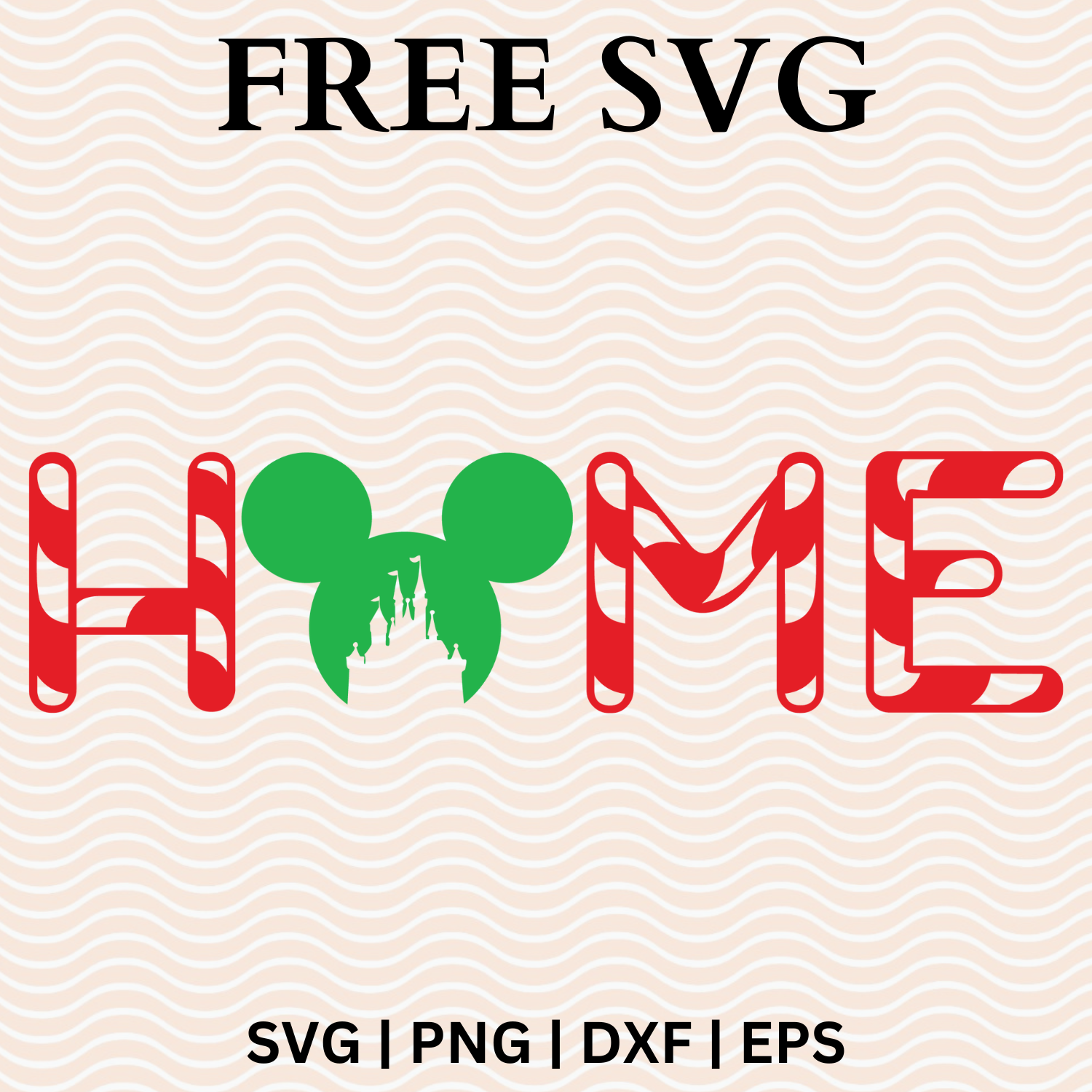 Disney Castle christmas HOME SVG Free file for Cricut-8SVG