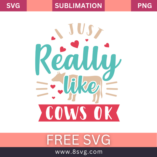 I Love Books & Cows: Free Download of Cow Farmhouse SVG and PNGcut files For Cricut- 8SVG