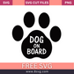Dog on board SVG Free And Png Download