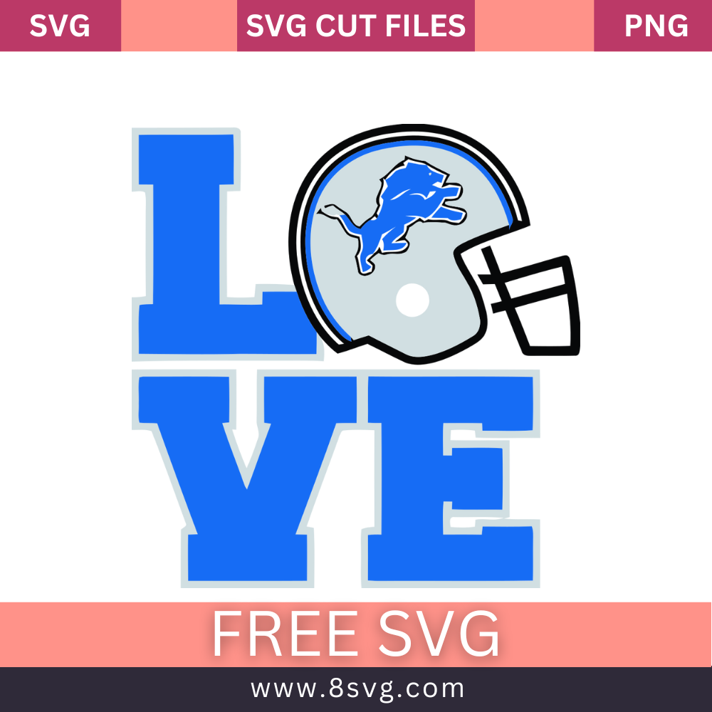 Detroit Lions NFL SVG Free And Png Download-8SVG