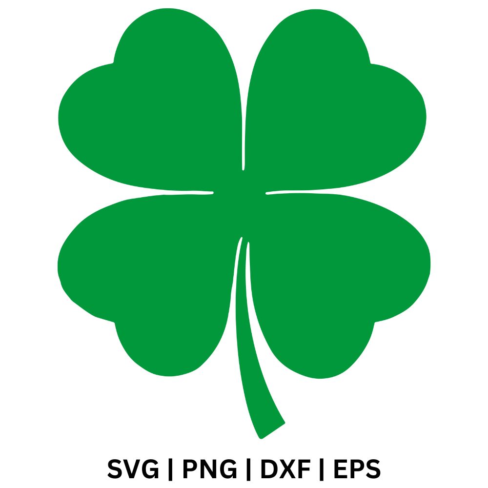 4-leaf clover SVG Shamrock SVG Free Cut File for Cricut & PNG – 8SVG