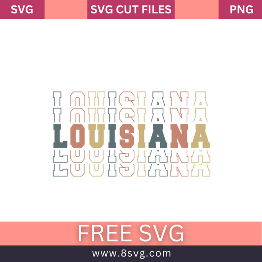 Louisiana stack retro vintage SVG Free And Png Download-8SVG