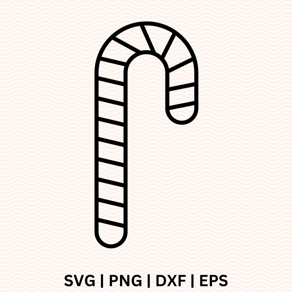 Candy Cane Outline SVG - Free file for Cricut & Silhouette