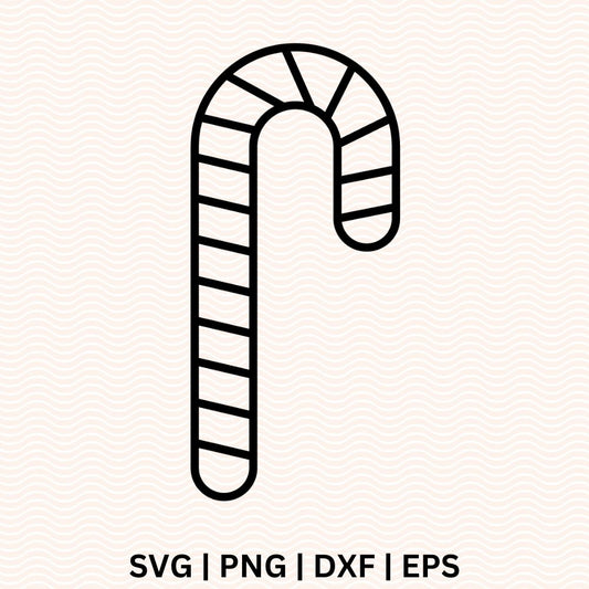 Candy Cane Outline SVG - Free file for Cricut & Silhouette-8SVG