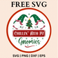 Chillin With My Gnomies Round Sign SVG Free PNG File For Cricut-8SVG