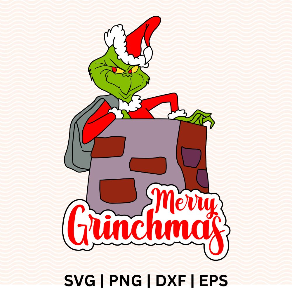 Merry Grinchmas layered Grinch SVG Free File For Cricut & Silhouette
