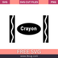Crayon SVG Free Cut File for Cricut- 8SVG