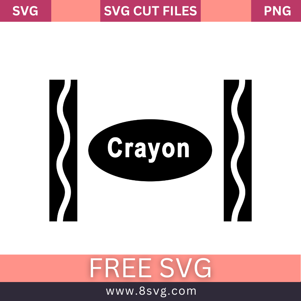 Crayon SVG Free Cut File for Cricut- 8SVG
