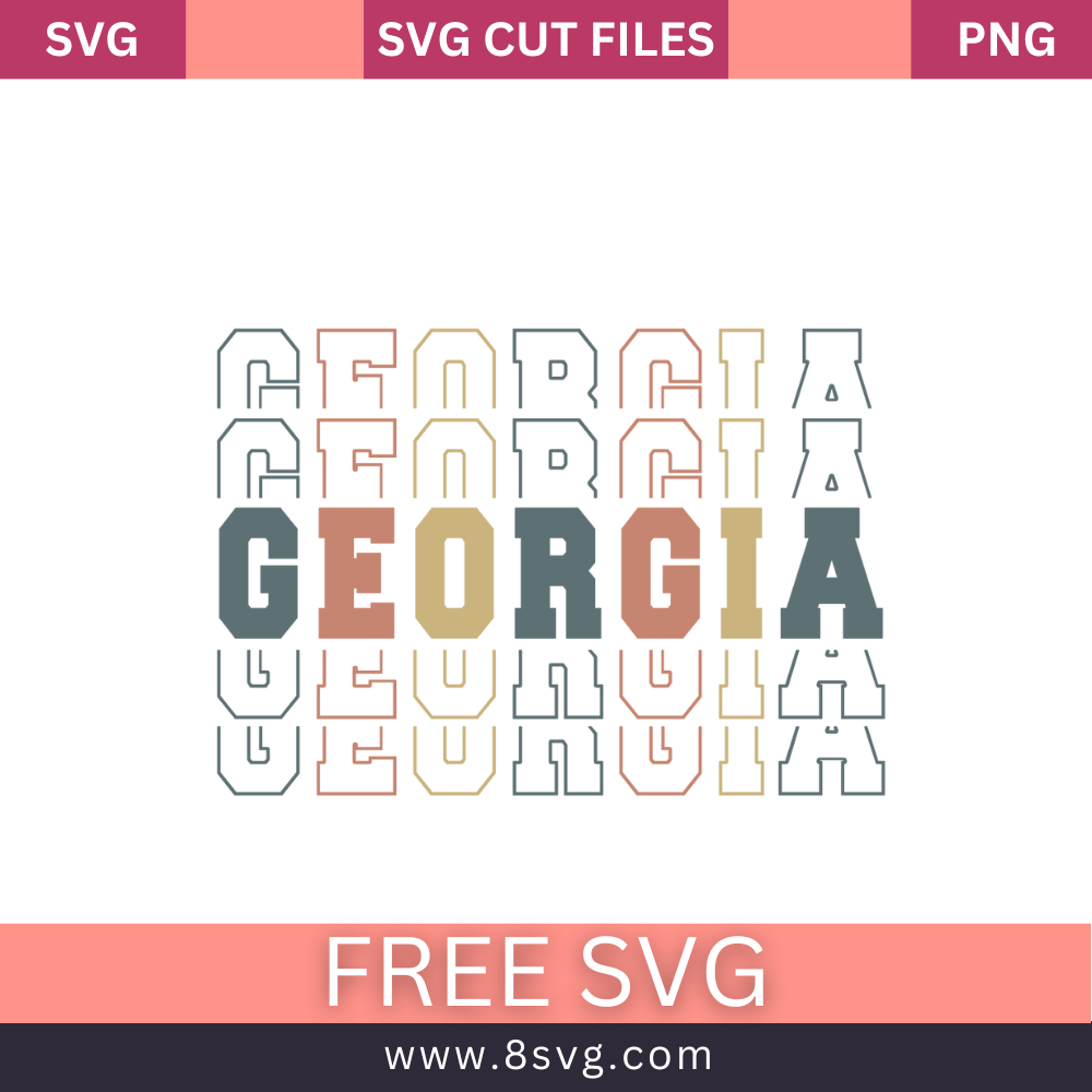 Georgia State SVG Free Png Download File For Cricut