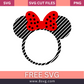 Minnie Head Outline Bow Monogram SVG Free Cut File for Cricut- 8SVG