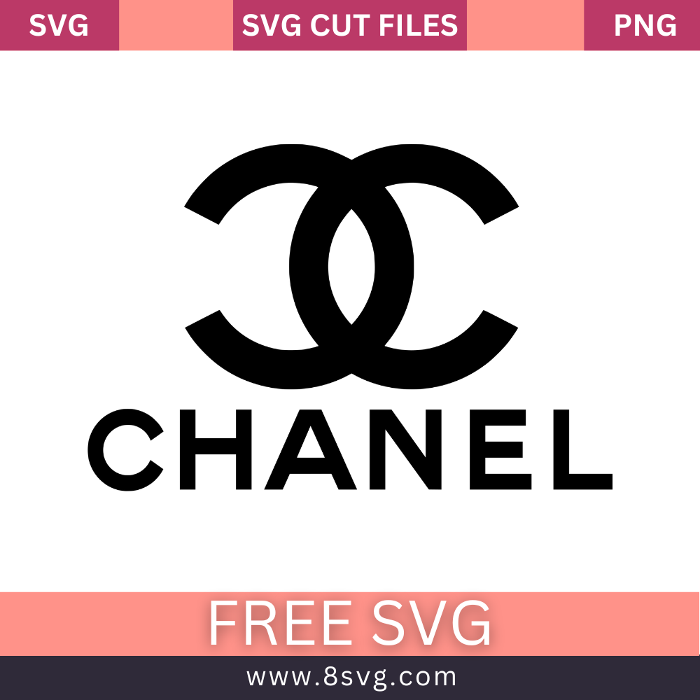 Chanel Logo Black and White Svg Cut File- 8SVG