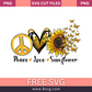 Peace Love Sunflower Free PNG Sublimation Cut File- 8SVG