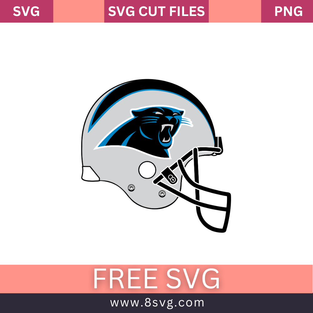 NFL Carolina Panthers SVG Free Cut File for Cricut- 8SVG