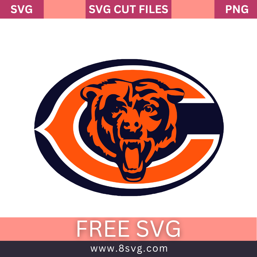 NFL Chicago Bears SVG Free Cut File for Cricut- 8SVG