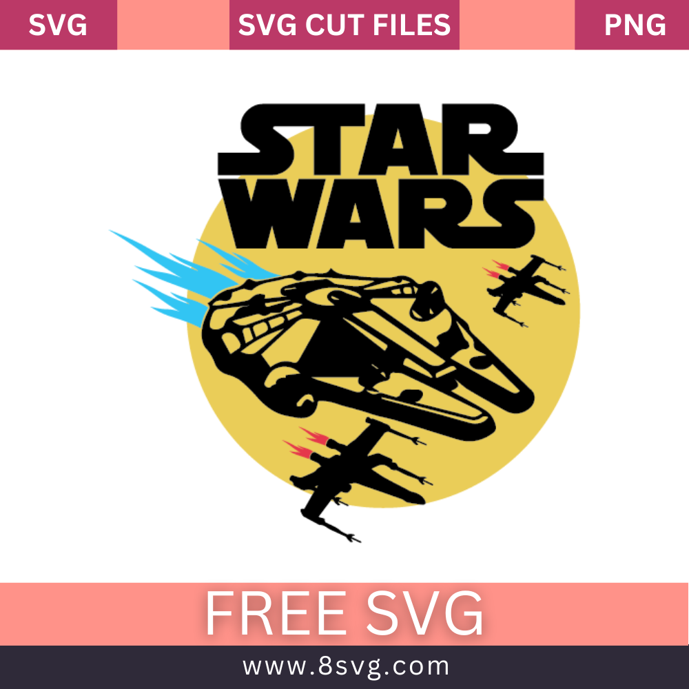Star Wars War Machine Ship with Text SVG Free cut file Download- 8SVG
