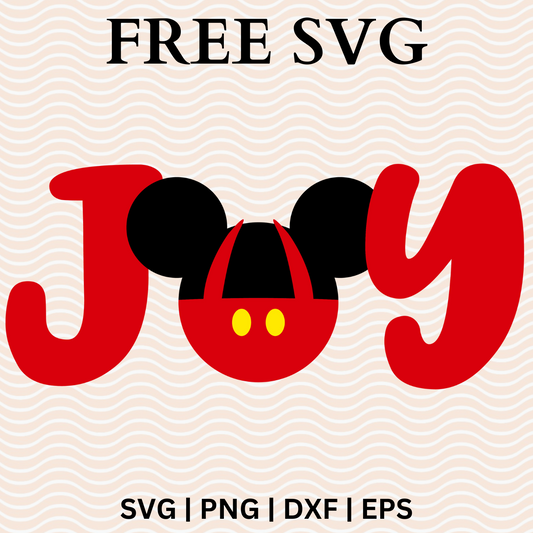 Disney Mickey Joy Christmas SVG Free File For Cricut or Silhouette-8SVG