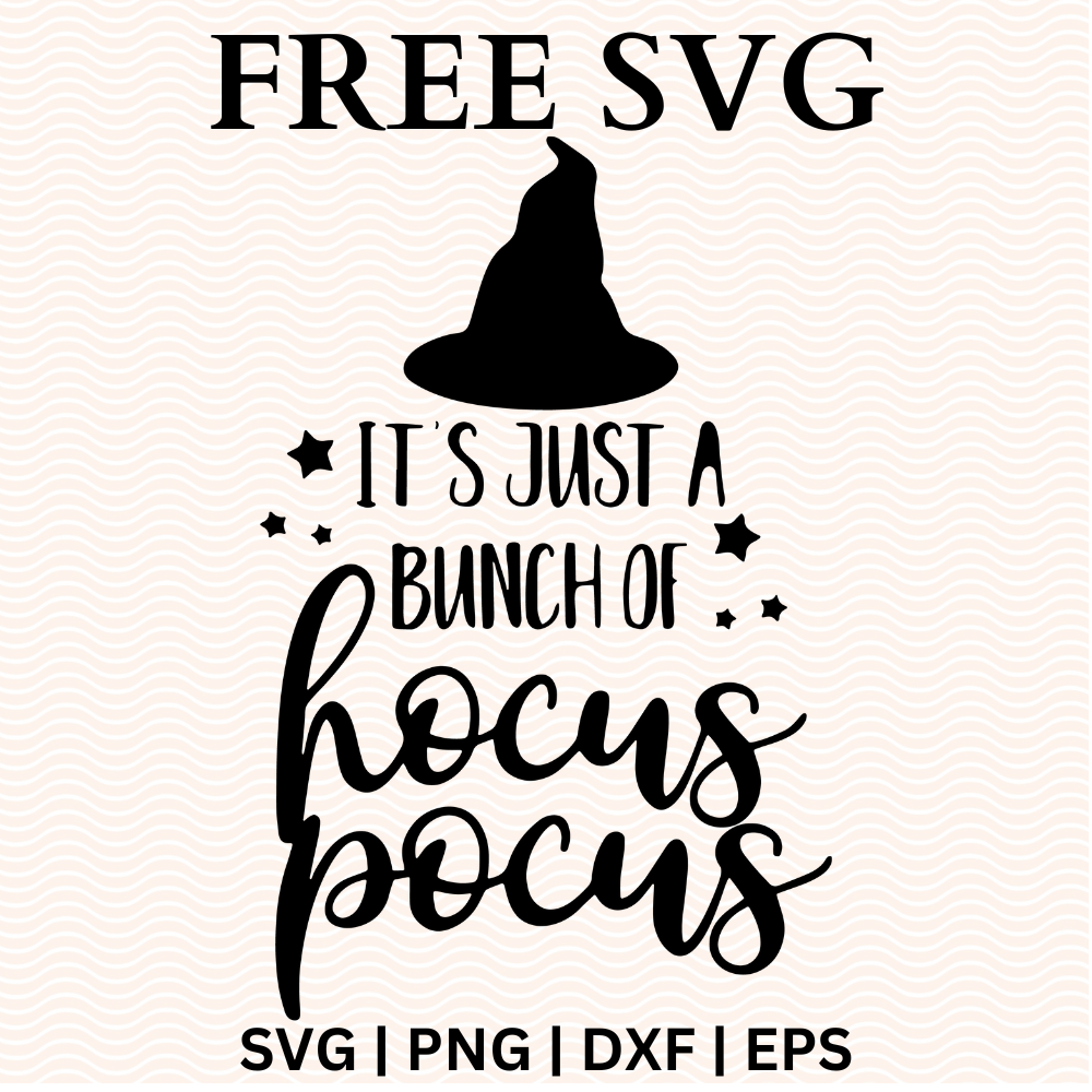 It's Just a Bunch of Hocus Pocus SVG Free & PNG Craft Cut File-8SVG