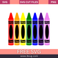 Crayons Color Svg Free Cut File For Cricut- 8SVG