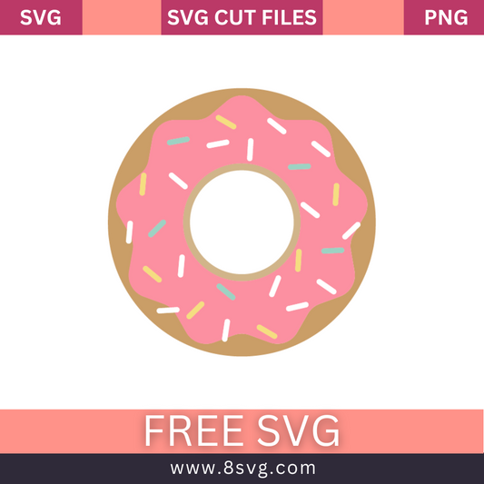 Donut SVG Cut File for Cricut Download- 8SVG