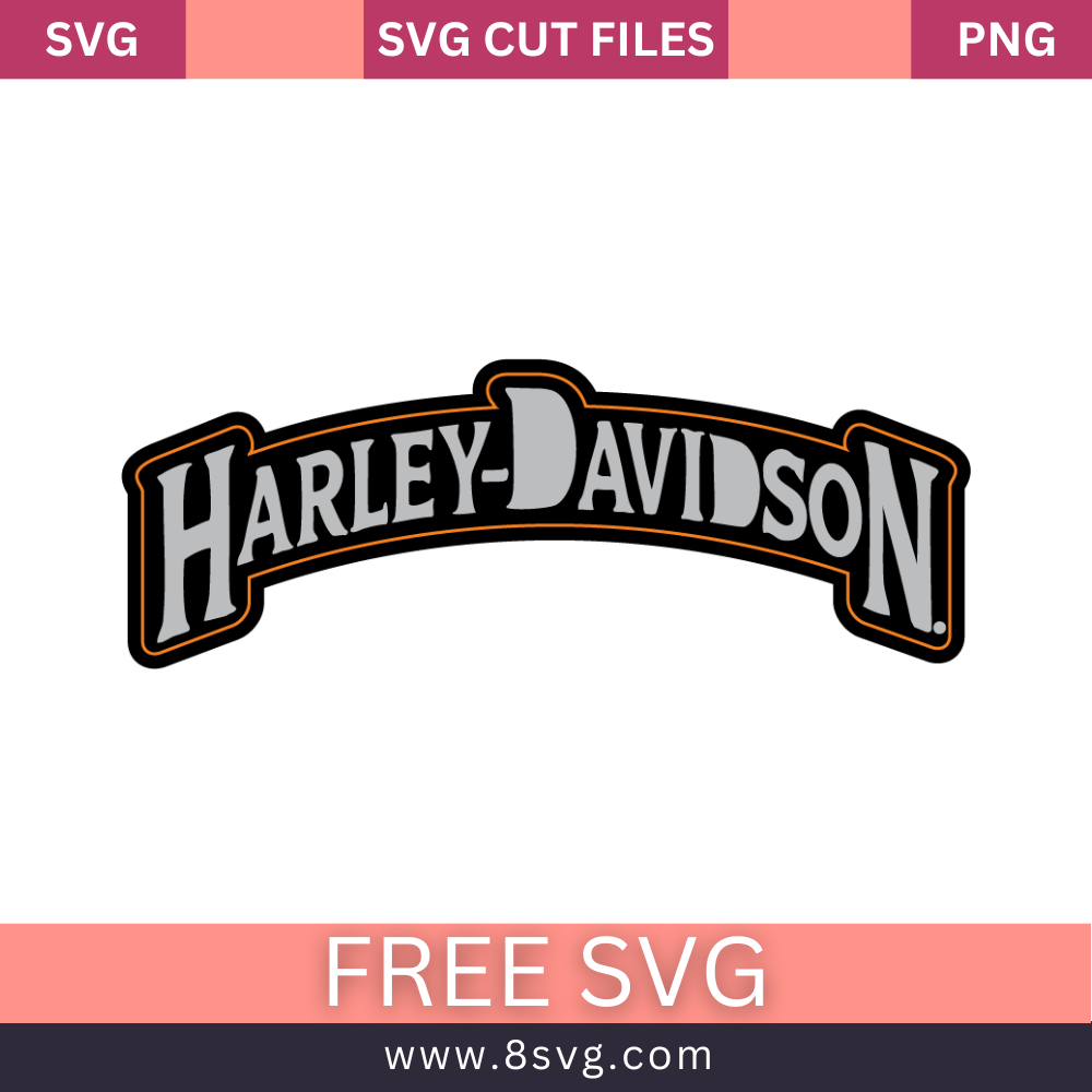 Harley davidson motorcycle patch SVG Free And Png Download- 8SVG